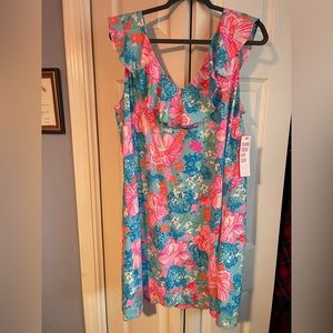 NWT Lilly Pulitzer Alessa dress. XL. Lucious Lions print